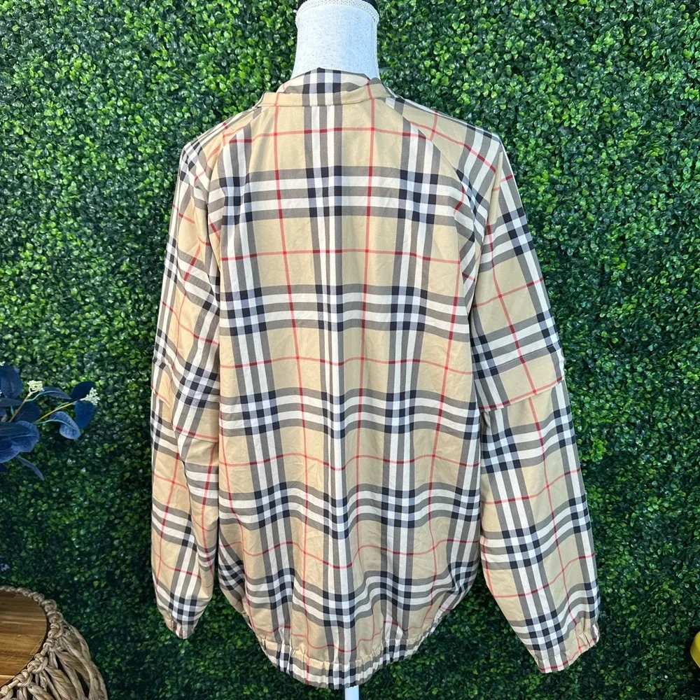 Men’s Burberry Golf nova check quarter zip pull‎ over